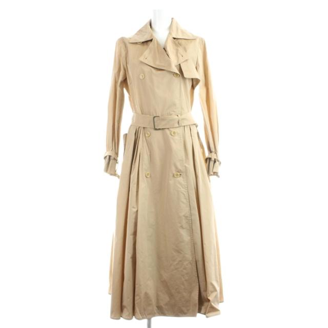 【中古】マックスマーラ MAX MARA 白タグ トレンチ コート スプリング ロング 38 ベージュ 23112101316 レディース