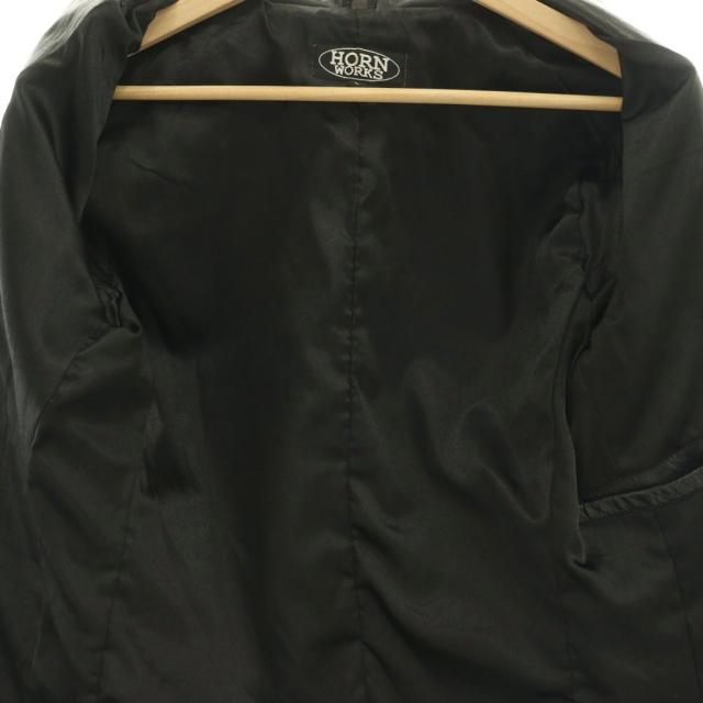 【中古】ホーン ワークス HORN WORKS テーラードジャケット ブレザー カウレザー ブラック /CX ■GY17 メンズ_2