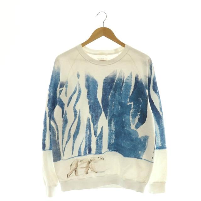 【中古】クロエ CHLOE 流汗 調教師 シロクマ 総柄 M 白いこと 青味 /DF ■GY11 メンズ