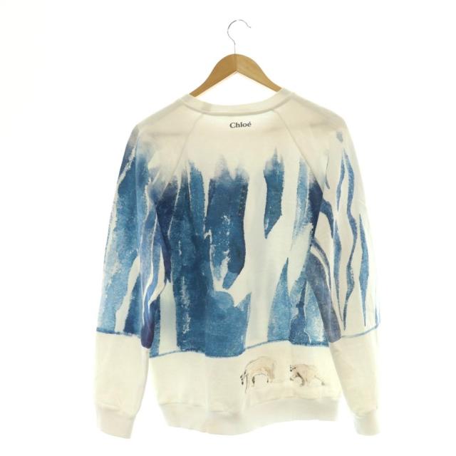 【中古】クロエ CHLOE 流汗 調教師 シロクマ 総柄 M 白いこと 青味 /DF ■GY11 メンズ