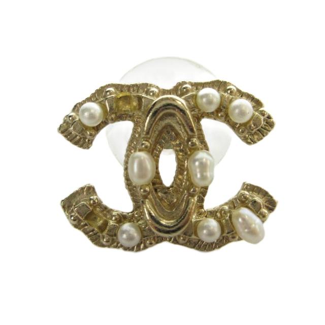 【中古】シャネル CHANEL ピアス アクセサリー 片耳のみ パール 真珠 ココマーク ゴールド色 ■GY18 /MQ ■OH