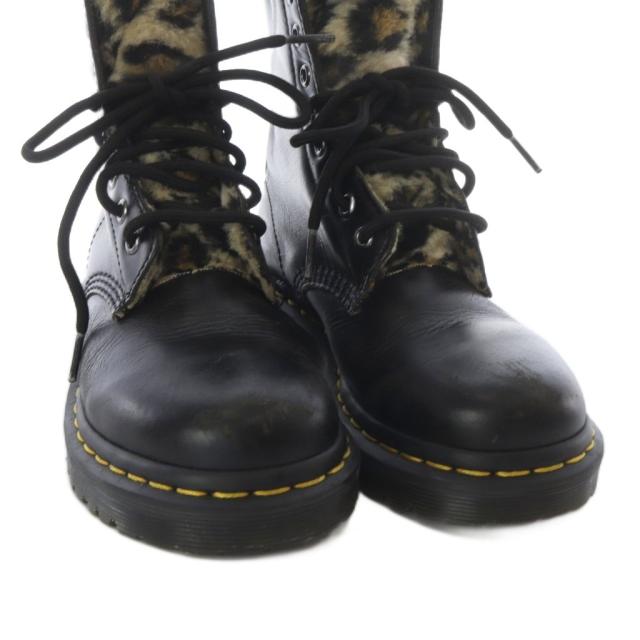 【中古】ドクターマーチン DR.MARTENS 1460 セレナ レオ 8ホールブーツ ショート ワーク レザー UK3 ブラック_6