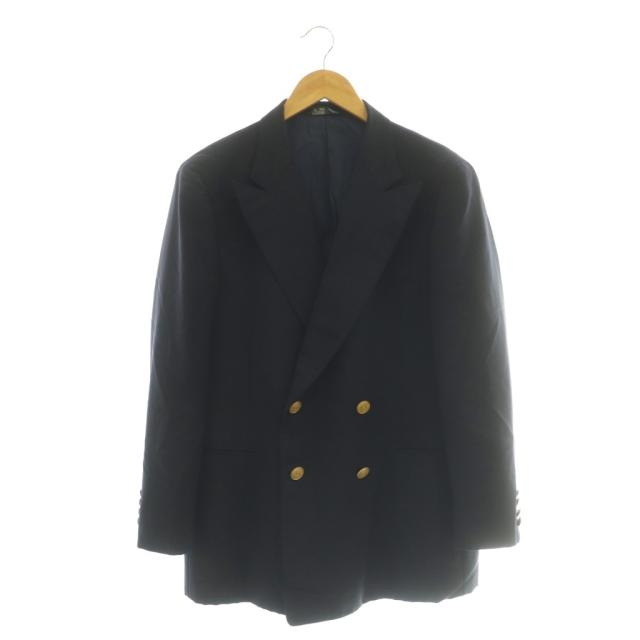 【中古】ポロ ラルフローレン POLO RALPH LAUREN テーラードジャケット ブレザー ウール モヘア 100B6 紺