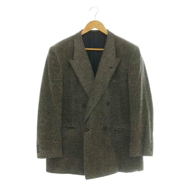 【中古】HICKEY FREEMAN ヒッキーフリーマン テーラードジャケット ブレザー シルク 総裏地 AB5 紺 茶 /CX ■OS