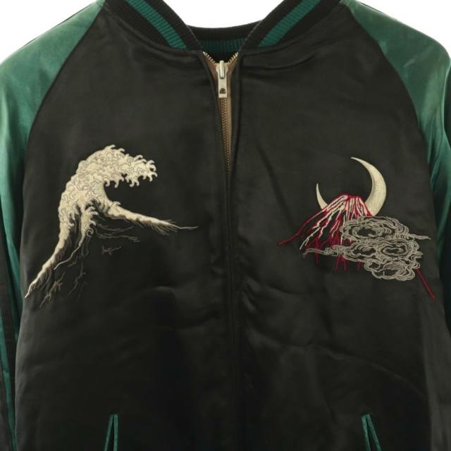 【中古】ジャパニーズクラシックスクリプト 花旅楽団 火の鳥 ジャンパー ブルゾン ジップアップ XXL ブラック_2