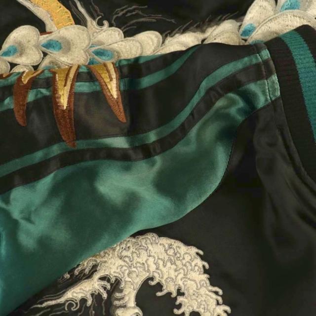 【中古】ジャパニーズクラシックスクリプト 花旅楽団 火の鳥 ジャンパー ブルゾン ジップアップ XXL ブラック_7