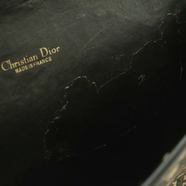 【中古】ディオール Christian Dior クラッチペダル御徒面子 寄り合い御徒面子 トロッター柄 ベージュ 黒 /MI ■GY18 レディース