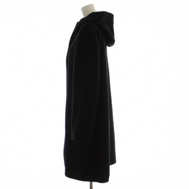 【中古】マッキントッシュ MACKINTOSH フーデッドコート 38 黒 長袖 ロング丈 フード付き G5B79-489-09 /GG ■GY17_1