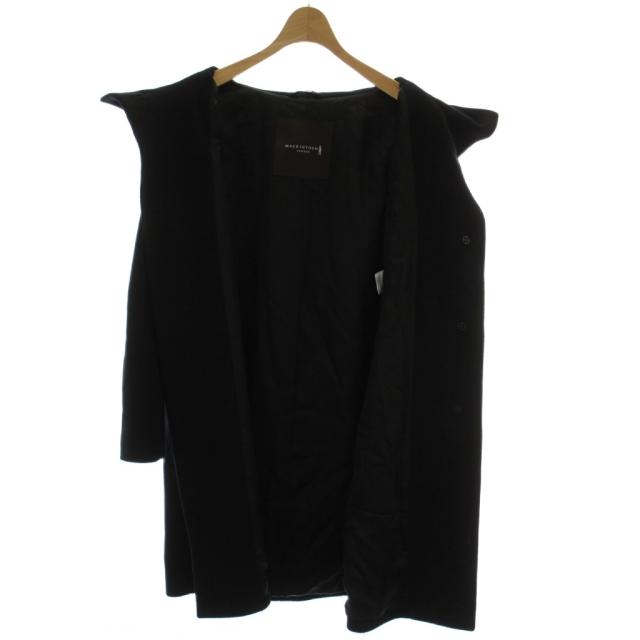【中古】マッキントッシュ MACKINTOSH フーデッドコート 38 黒 長袖 ロング丈 フード付き G5B79-489-09 /GG ■GY17_3