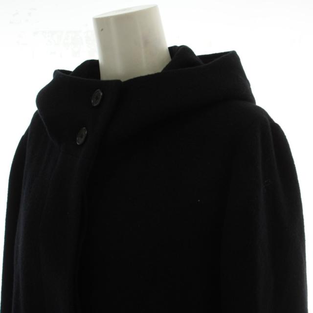 【中古】マッキントッシュ MACKINTOSH フーデッドコート 38 黒 長袖 ロング丈 フード付き G5B79-489-09 /GG ■GY17_4