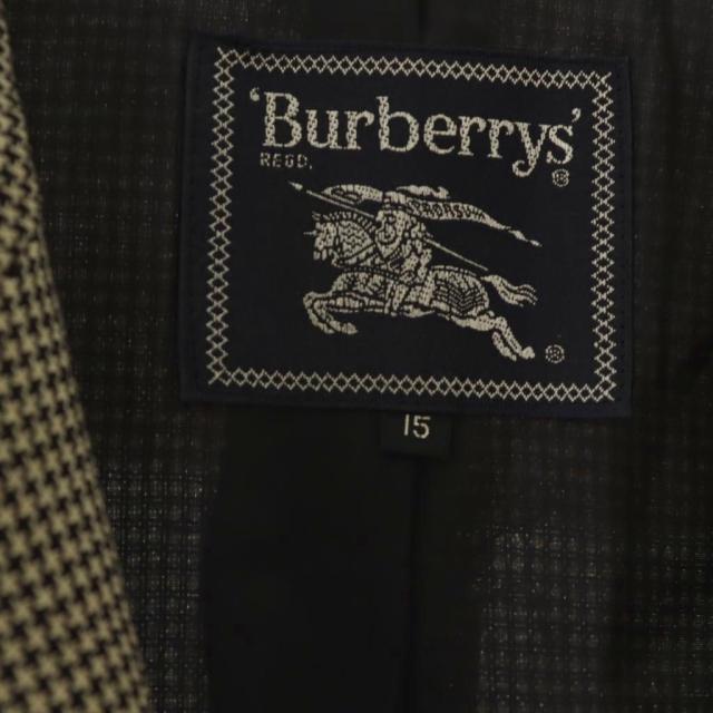 【中古】バーバリーズ Burberrys ヴィンテージ セットアップ ジャケット ひざ丈スカート タイト 15 黒 ブラック_7