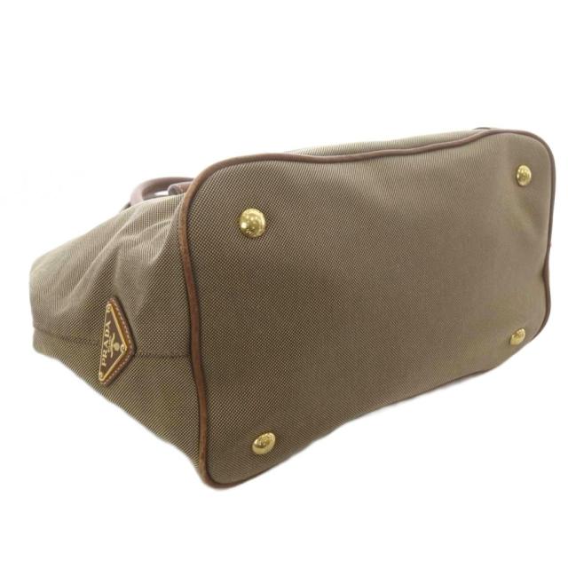 【中古】プラダ PRADA ハンドバッグ ロゴジャガード レザー 茶色 ブラウン /SR ■GY17 ■OH レディース_4