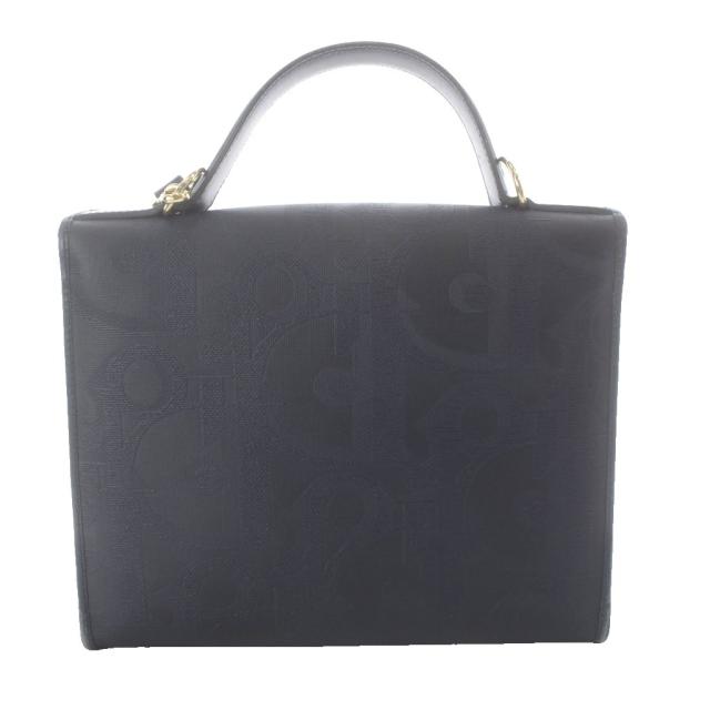 【中古】クリスチャンディオール Christian Dior 2way ショルダーバッグ ハンドバッグ トロッター レザー PVC 総柄 紺_2