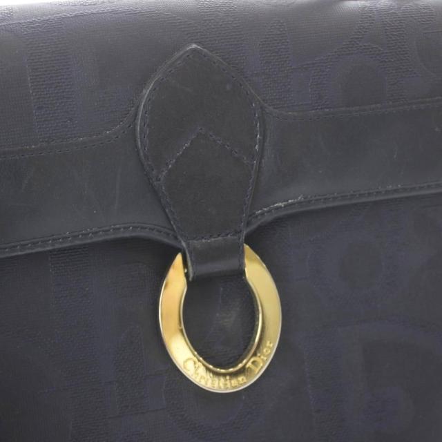 【中古】クリスチャンディオール Christian Dior 2way ショルダーバッグ ハンドバッグ トロッター レザー PVC 総柄 紺_6
