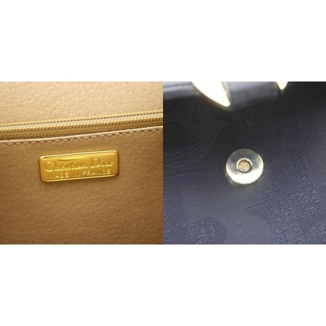 【中古】クリスチャンディオール Christian Dior 2way ショルダーバッグ ハンドバッグ トロッター レザー PVC 総柄 紺_7