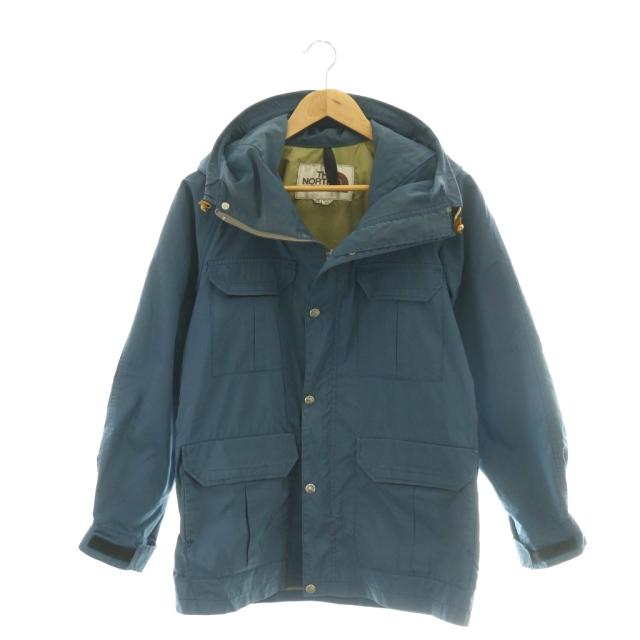 【中古】ザノースフェイス THE NORTH FACE マウンテンパーカー フードジャケット ロゴ XS ブルー /DF ■GY11 メンズ
