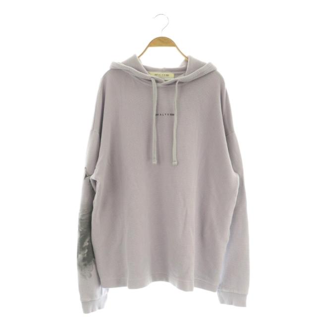【中古】アリクス ALYX スウェットパーカー プルオーバー ロゴプリント 長袖 M ラベンダー /MY ■OS ■GY18 メンズ