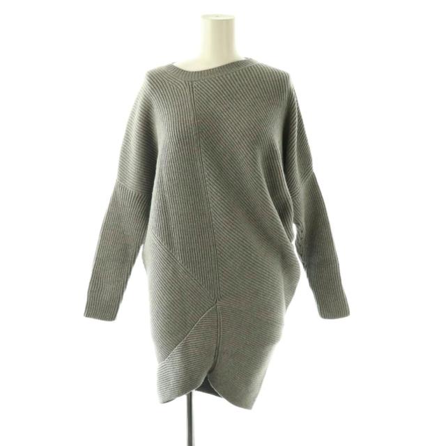 【中古】ステラマッカートニー STELLA McCARTNEY チュニック ニット 長袖 変形 36 グレー /ES ■GY18 レディース