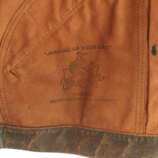 【中古】ラングラー WRANGLER ジャケット レザージャケット ジップアップ 牛革 40 ブラウン /HK ■GY18 メンズ_6