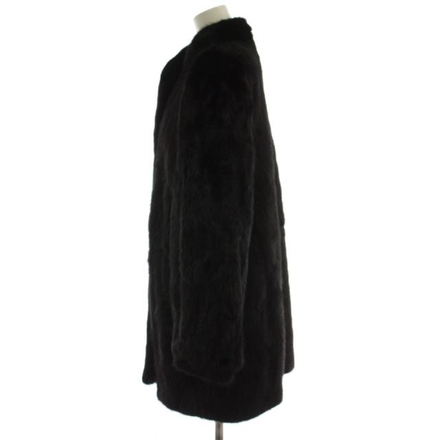 【中古】ルパンファー LUPIAN FUR ファーコート 毛皮コート 13 ダークブラウン ミンク ハーフ丈 /GG ■GY13_1