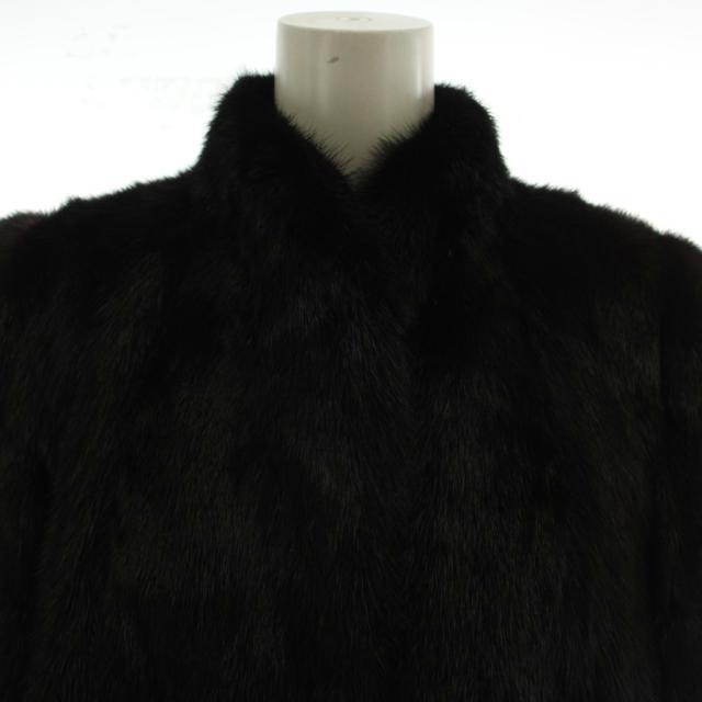 【中古】ルパンファー LUPIAN FUR ファーコート 毛皮コート 13 ダークブラウン ミンク ハーフ丈 /GG ■GY13_4