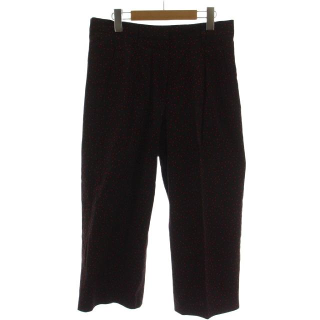 【中古】ドリスヴァンノッテン DRIES VAN NOTEN チノパン 36 黒 赤 星柄 長ズボン クロップド丈 /GG ■GY11 メンズ