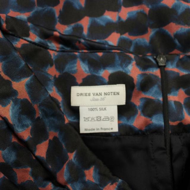 【中古】ドリスヴァンノッテン DRIES VAN NOTEN スカート 絹 シルク S 紺 赤 総柄 ひざ丈 /JP ■GY11 レディース_2