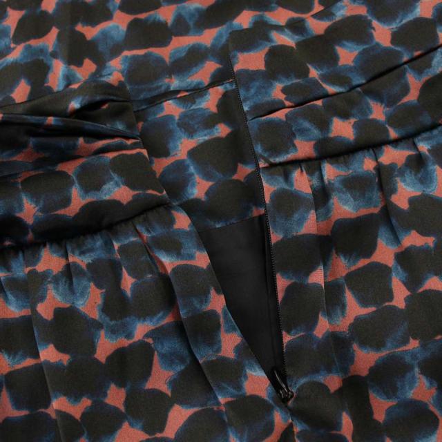 【中古】ドリスヴァンノッテン DRIES VAN NOTEN スカート 絹 シルク S 紺 赤 総柄 ひざ丈 /JP ■GY11 レディース_3