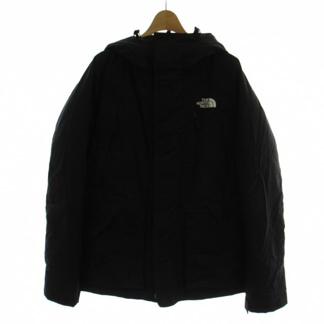 【中古】ザノースフェイス THE NORTH FACE エレバス ダウンジャケット 上着 M 黒 長袖 ロゴ刺繍 フード付き ND91643