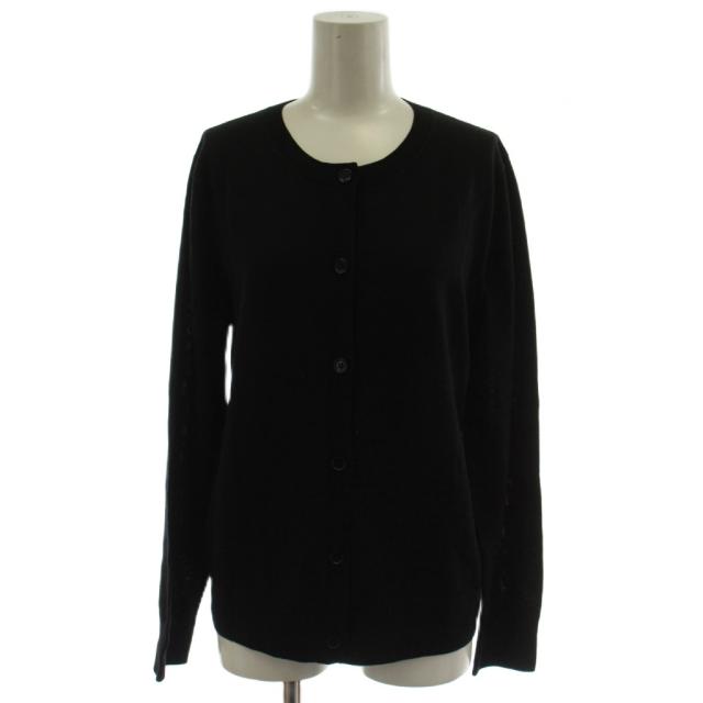 【中古】ドリスヴァンノッテン DRIES VAN NOTEN カーディガン S 黒 ブラック ウール 長袖 ラウンドネック /GG
