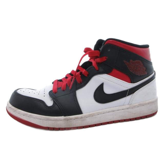 【中古】ナイキ NIKE Air Jordan 1 Mid エアジョーダン1 ミッド スニーカー シューズ ハイカット 27 白 DQ8426-106