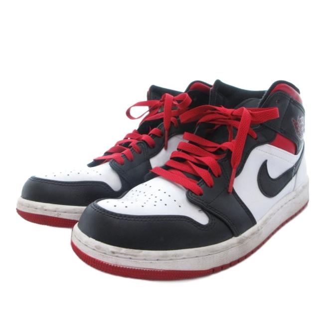 【中古】ナイキ NIKE Air Jordan 1 Mid エアジョーダン1 ミッド スニーカー シューズ ハイカット 27 白 DQ8426-106_1