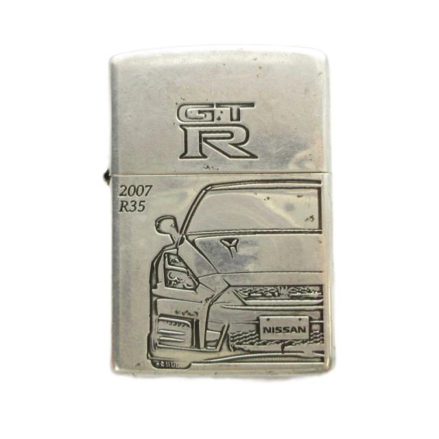 【中古】ジッポー ZIPPO オイルライター 喫煙具 タバコ GTR 火花確認済み シルバー色 ■GY17 /MQ その他