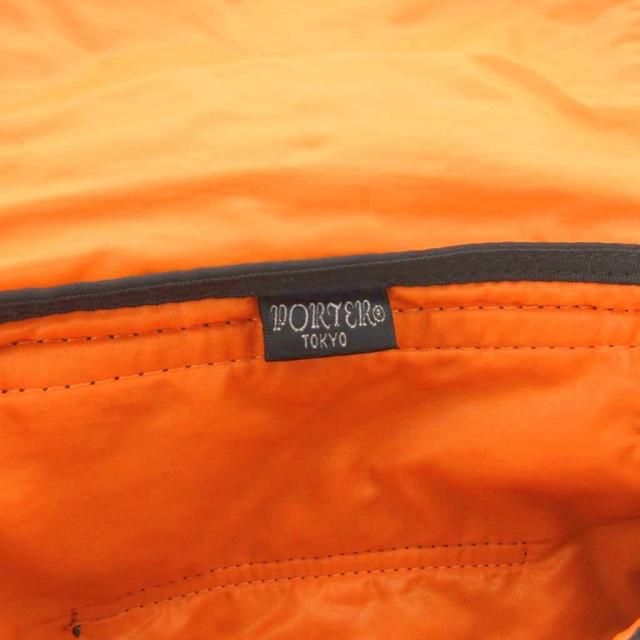 【中古】ポーター PORTER TANKER ショルダーバッグ クロスボディ 斜め掛け ビジネス ナイロン ロゴ刺繍 黒_6