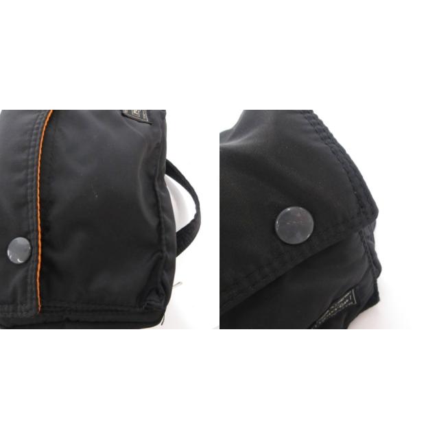 【中古】ポーター PORTER TANKER ショルダーバッグ クロスボディ 斜め掛け ビジネス ナイロン ロゴ刺繍 黒_8