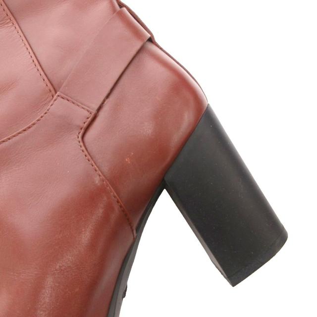 【中古】トッズ TOD'S ロングブーツ レザー ベルト チャンキーヒール 36.5 茶 ブラウン /FF ■GY18 レディース_6