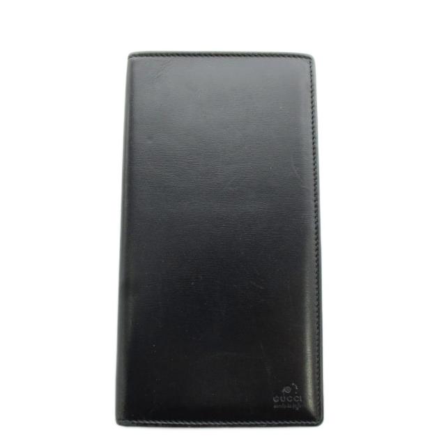 【中古】グッチ GUCCI 長財布 二つ折り レザー 黒 ブラック 03948 /AN35 ■GY18 ■OH メンズ