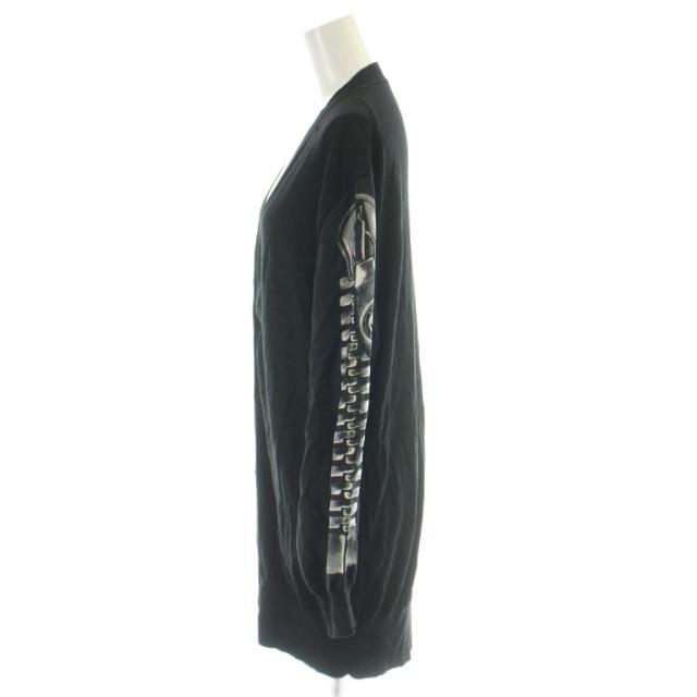 【中古】ルイヴィトン ジッパープリント カーディガン ニット 長袖 シルク M 黒 RW231B /MW_1