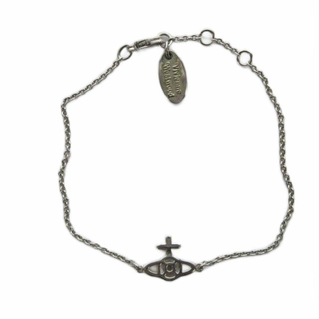 【中古】ヴィヴィアンウエストウッド Vivienne Westwood ブレスレット アクセサリー ロゴ バングル シルバー色_3
