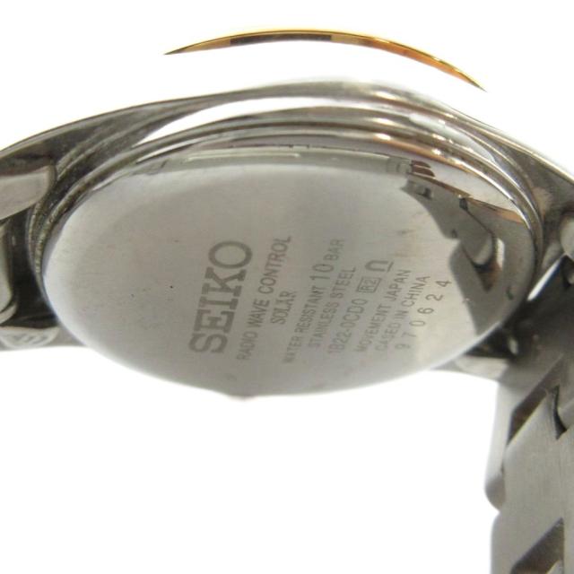 【中古】セイコー SEIKO 1b22-0CD0 ルキア 腕時計 ウォッチ ソーラー カレンダー付き デイト シルバー色 ■GY11 /MQ_5
