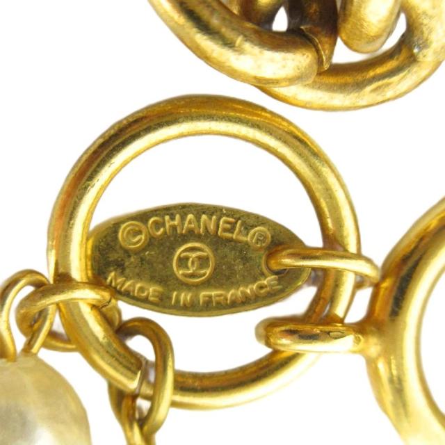 【中古】シャネル CHANEL ネックレス アクセサリー ロゴ チェーン フェイクパール 2連 ゴールド色 ■GY13 /MQ ■OH_5