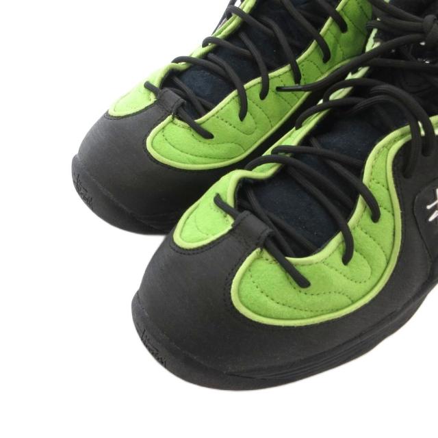 【中古】ナイキ ステューシー コラボ AIR PENNY 2 スニーカー US10.5 28.5cm ヴィヴィッドグリーン 黒_2