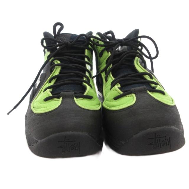 【中古】ナイキ ステューシー コラボ AIR PENNY 2 スニーカー US10.5 28.5cm ヴィヴィッドグリーン 黒_3