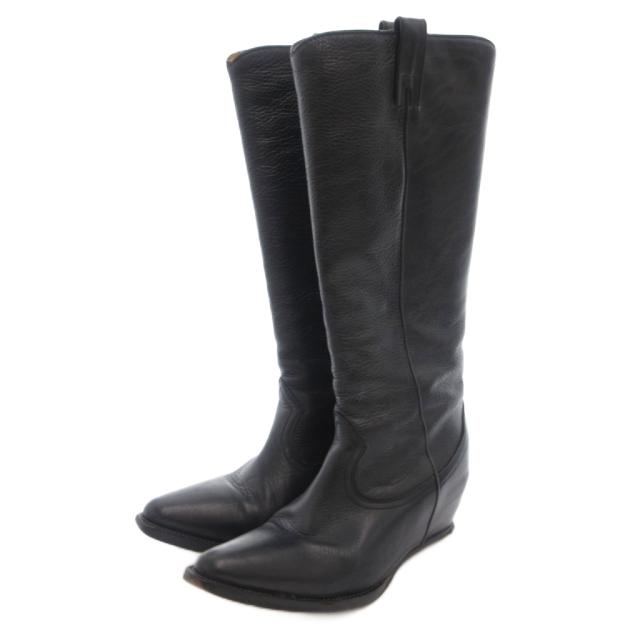 【中古】マルタンマルジェラ 22 Martin Margiela 22 ロングブーツ レザー 36 黒 ブラック /FF ■GY11 レディース