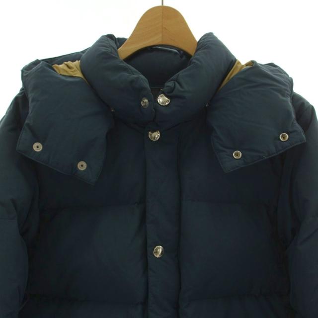 【中古】ザノースフェイス CAMP SIERRA SHORT キャンプシェラショート ダウンジャケット M 紺 長袖 フード付き_2