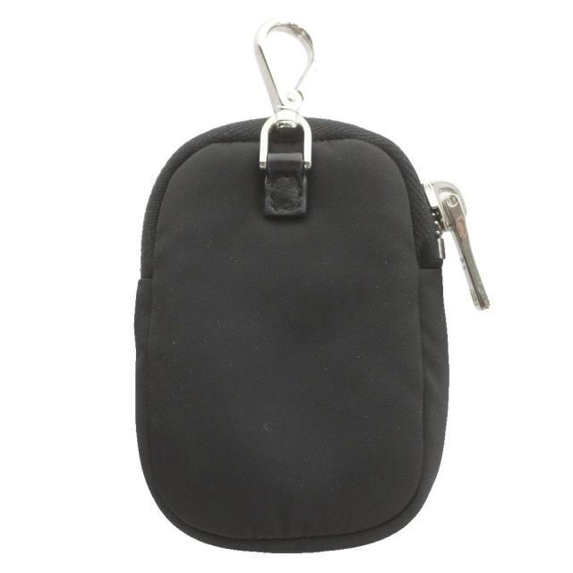 【中古】プラダ PRADA Re-Nylon リナイロン ミニポーチ バッグチャーム 小物入れ キーチェーン 黒 ブラック 1TT119_1
