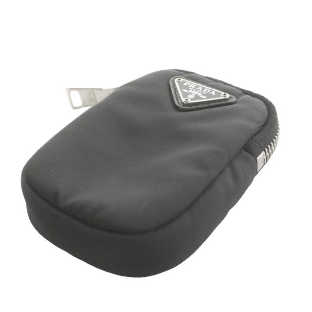 【中古】プラダ PRADA Re-Nylon リナイロン ミニポーチ バッグチャーム 小物入れ キーチェーン 黒 ブラック 1TT119_2
