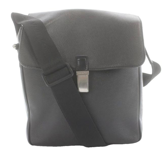 【中古】ルイヴィトン LOUIS VUITTON ヤランガ ショルダーバッグ タイガ レザー グレー 黒 ブラック M30822 /MW