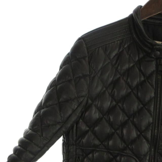 【中古】モンクレール MONCLER GIRAUDO レザー ダウン ジャケット キルティング ジップアップ 羊革 1 XS 黒_2