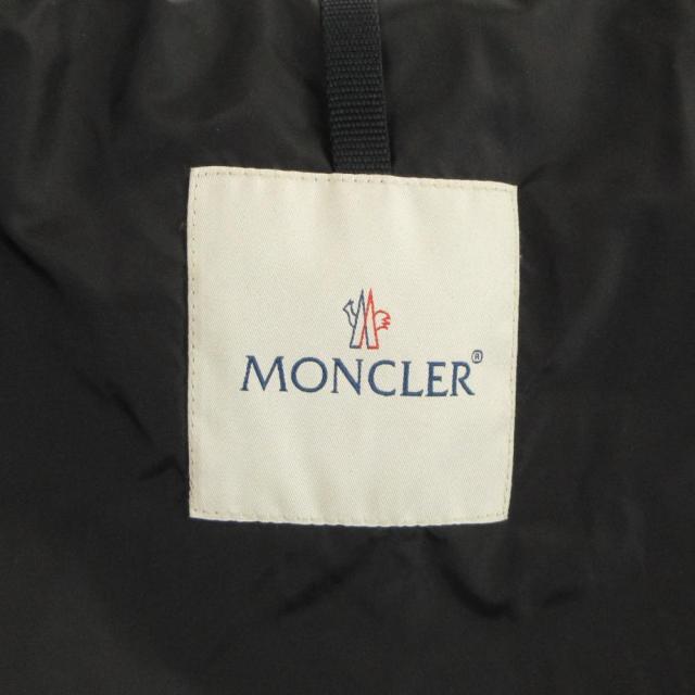 【中古】モンクレール MONCLER GIRAUDO レザー ダウン ジャケット キルティング ジップアップ 羊革 1 XS 黒_5